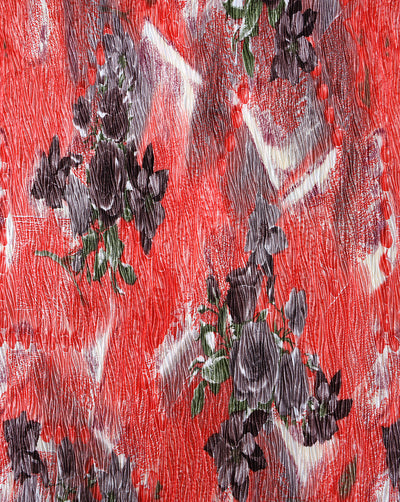 MULTICOLOR POLYESTER PLEATED FABRIC