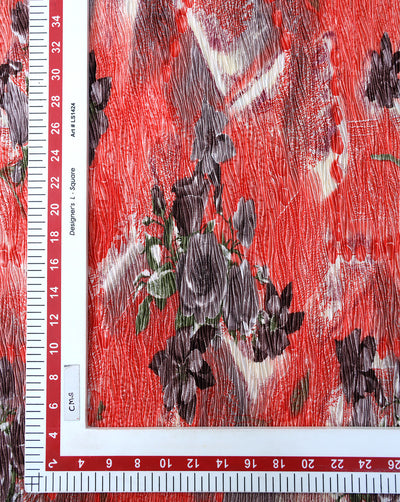 MULTICOLOR POLYESTER PLEATED FABRIC