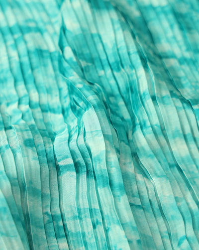 MULTICOLOR POLYESTER PLEATED FABRIC
