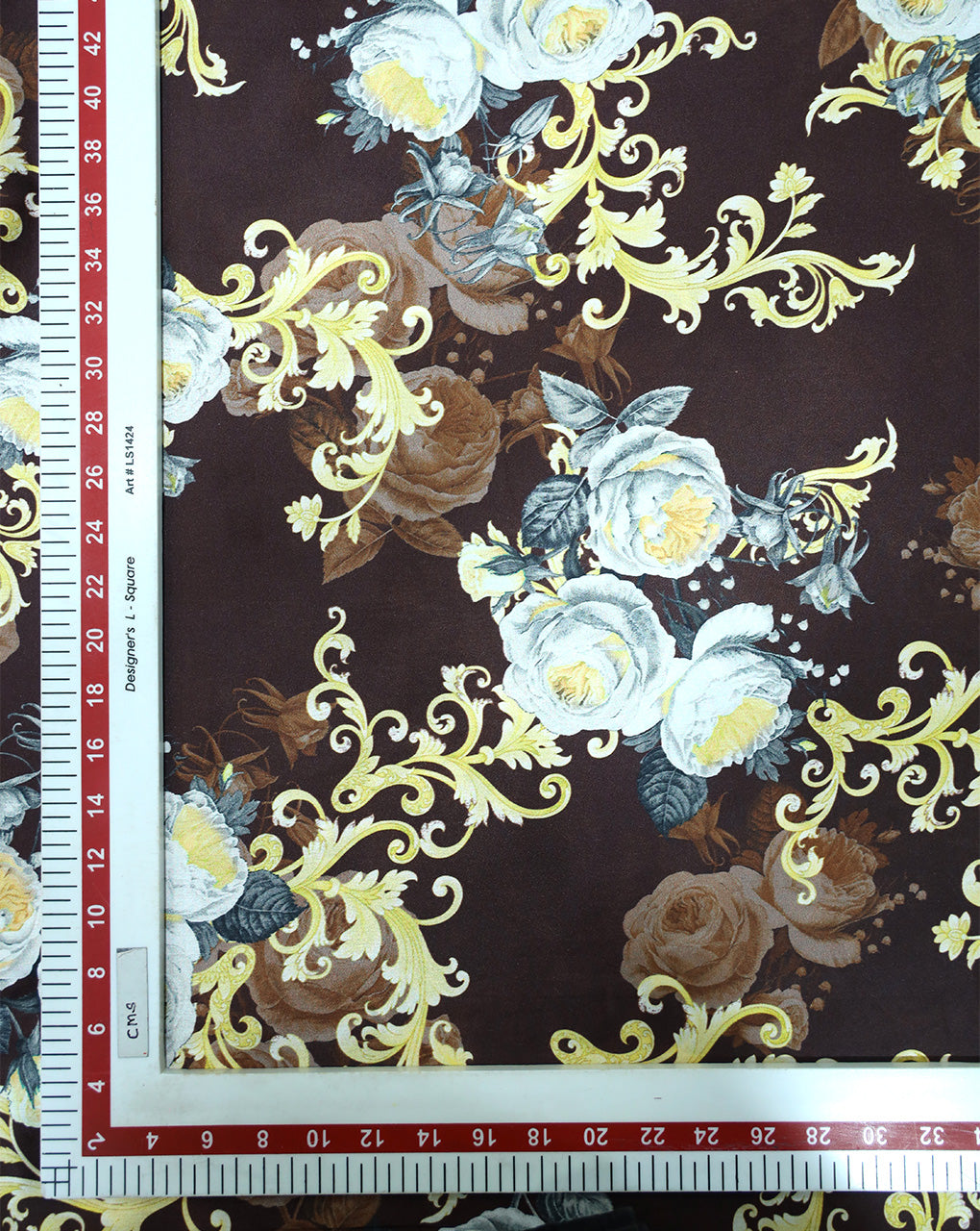 FLORAL DESIGN POLYESTER SATIN PRINTED FABRIC