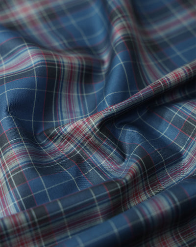 CHECKS PATTERN GIZA COTTON FABRIC (WIDTH - 58 INCHES)