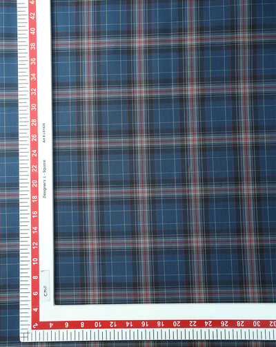 CHECKS PATTERN GIZA COTTON FABRIC (WIDTH - 58 INCHES)