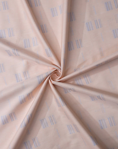 PEACH ABSTRACT PATTERN GIZA COTTON FABRIC (WIDTH - 58 INCHES)