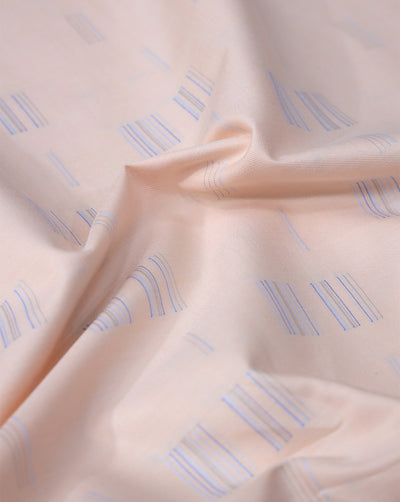PEACH ABSTRACT PATTERN GIZA COTTON FABRIC (WIDTH - 58 INCHES)