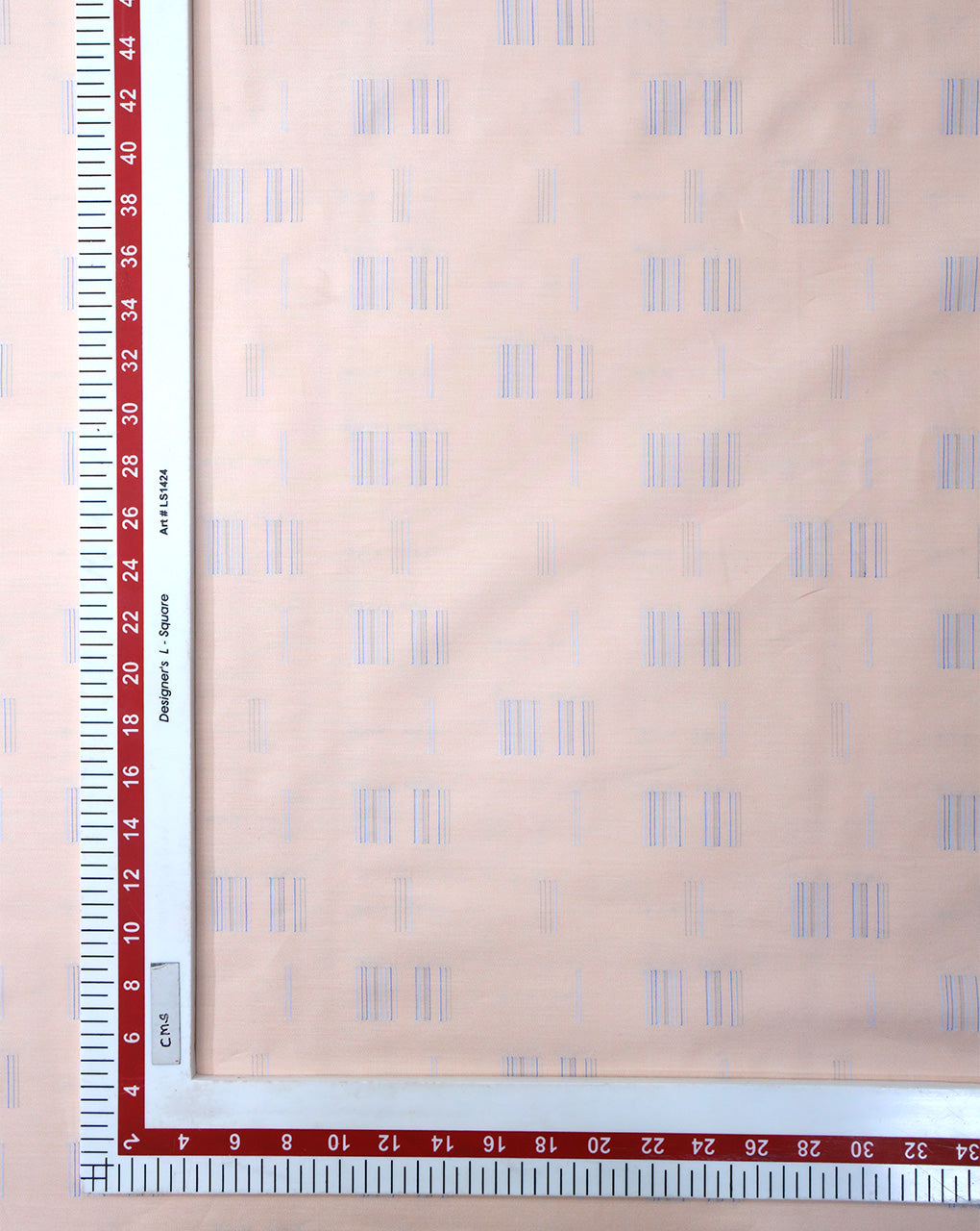 PEACH ABSTRACT PATTERN GIZA COTTON FABRIC (WIDTH - 58 INCHES)