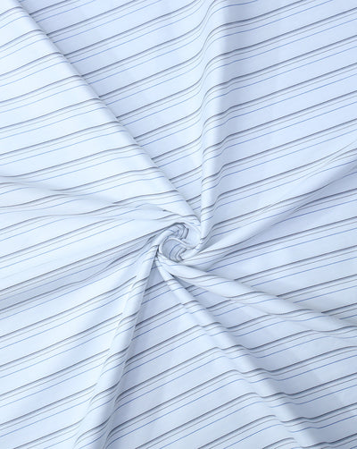STRIPES PATTERN GIZA COTTON FABRIC (WIDTH - 58 INCHES)