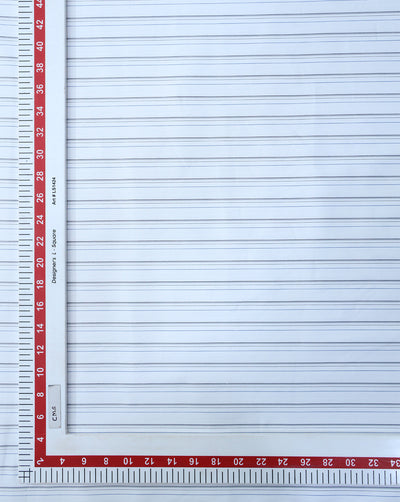 STRIPES PATTERN GIZA COTTON FABRIC (WIDTH - 58 INCHES)