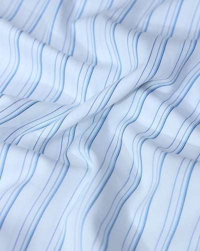 STRIPES PATTERN GIZA COTTON FABRIC (WIDTH - 58 INCHES)