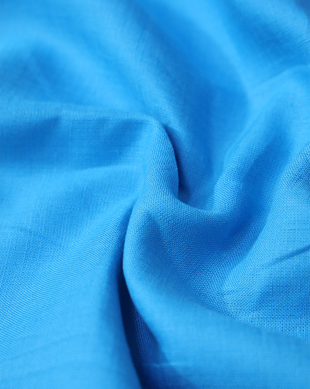 TRUE BLUE PLAIN LINEN SHIRTING FABRIC