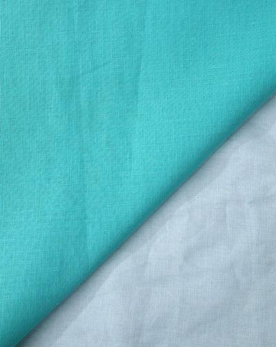 GREEN PLAIN LINEN SHIRTING FABRIC