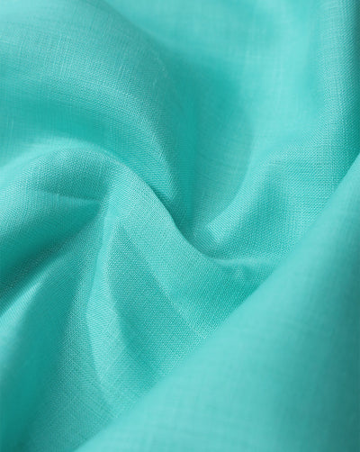 GREEN PLAIN LINEN SHIRTING FABRIC