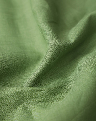 OLIVE GREEN PLAIN LINEN SHIRTING FABRIC