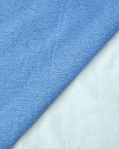 CERULEAN BLUE PLAIN LINEN SHIRTING FABRIC