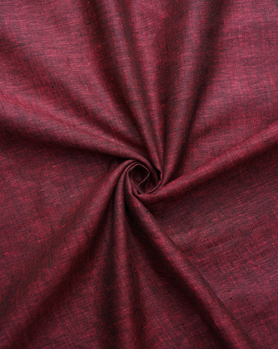 DARK RED PLAIN LINEN CHAMBRAY FABRIC