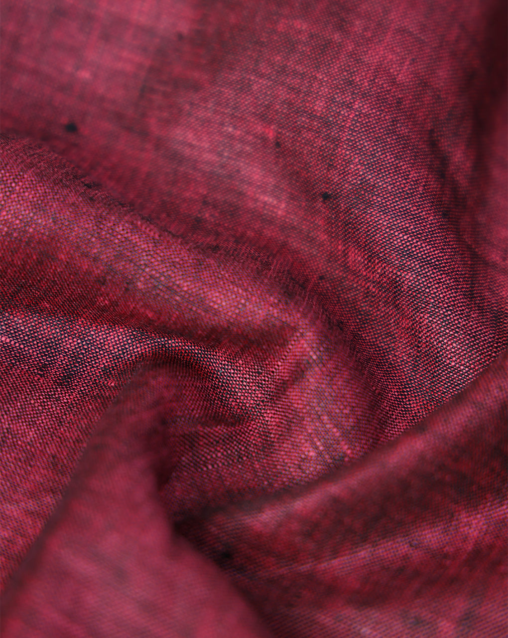 DARK RED PLAIN LINEN CHAMBRAY FABRIC