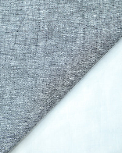 DARK GREY PLAIN LINEN CHAMBRAY FABRIC