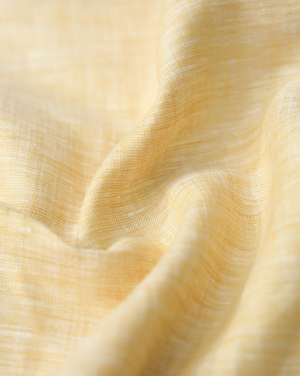 LIGHT YELLOW PLAIN LINEN CHAMBRAY FABRIC