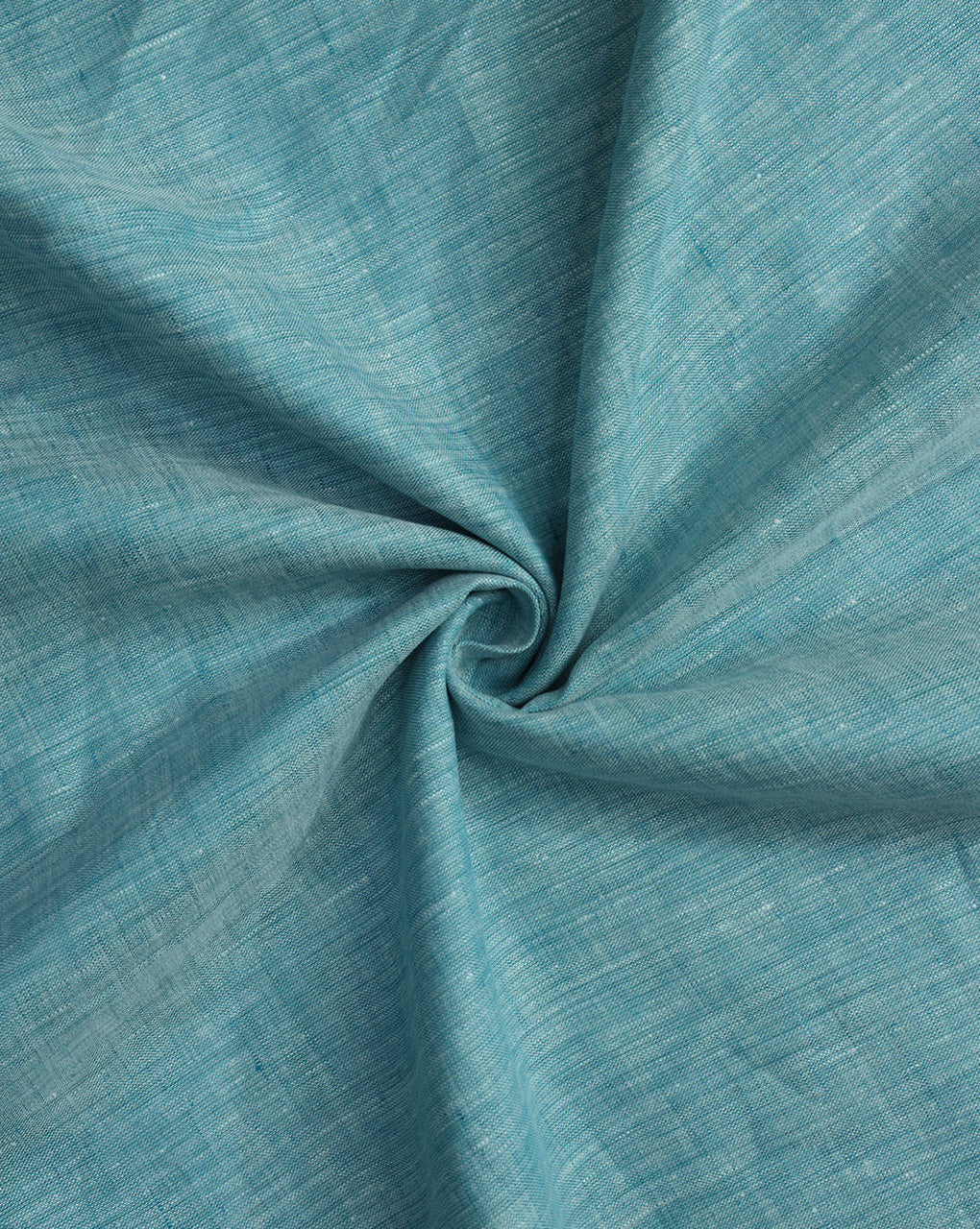 TURQUOISE PLAIN LINEN CHAMBRAY FABRIC