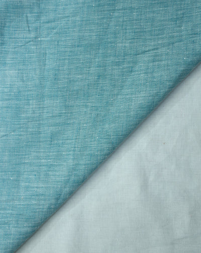 TURQUOISE PLAIN LINEN CHAMBRAY FABRIC