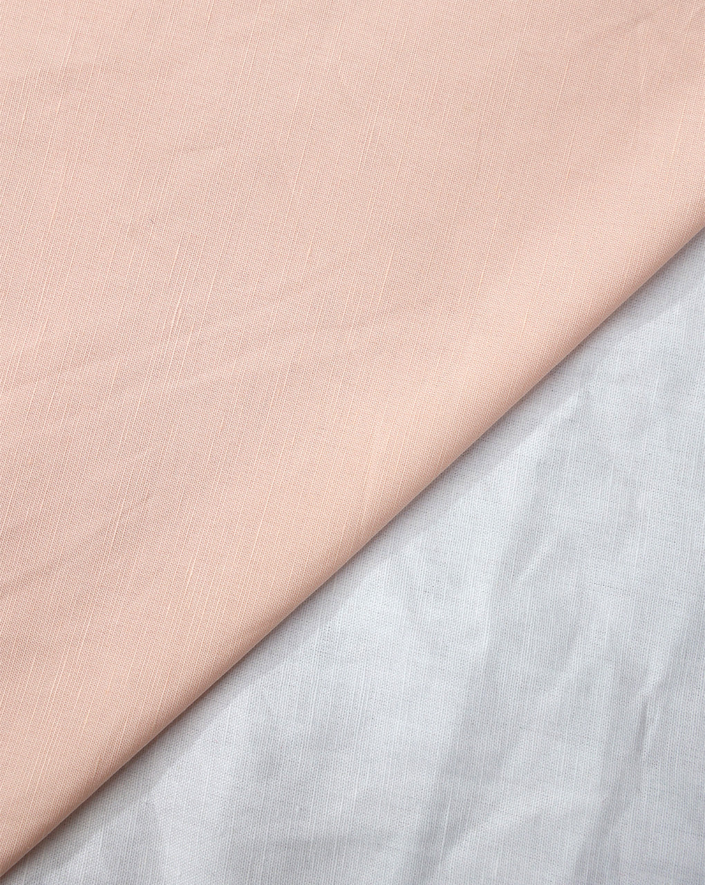 PEACH PLAIN LINEN SHIRTING FABRIC