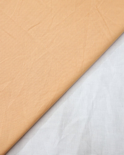 DARK PEACH PLAIN LINEN SHIRTING FABRIC