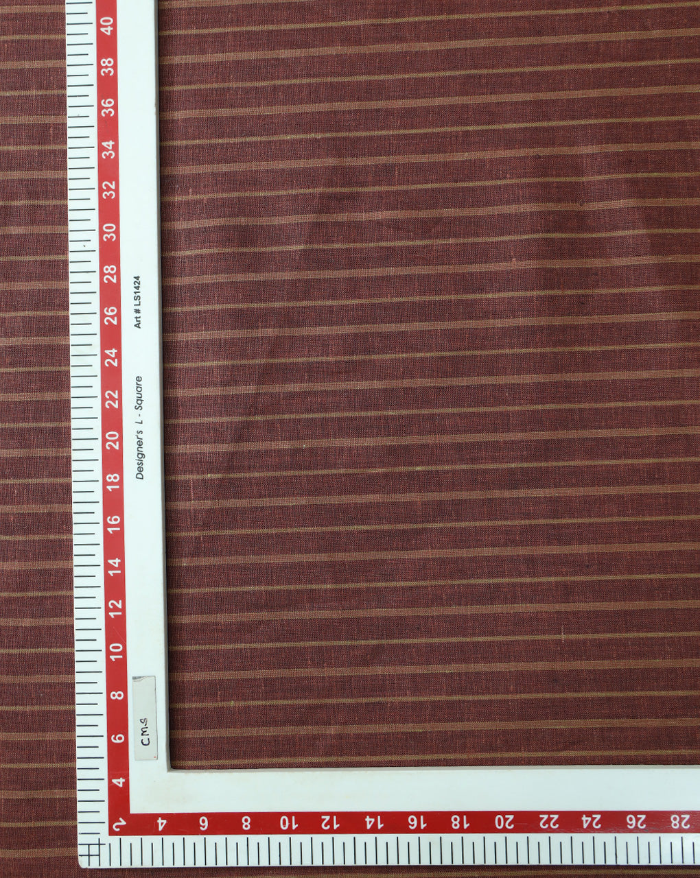 BROWN STRIPES PATTERN LINEN FABRIC