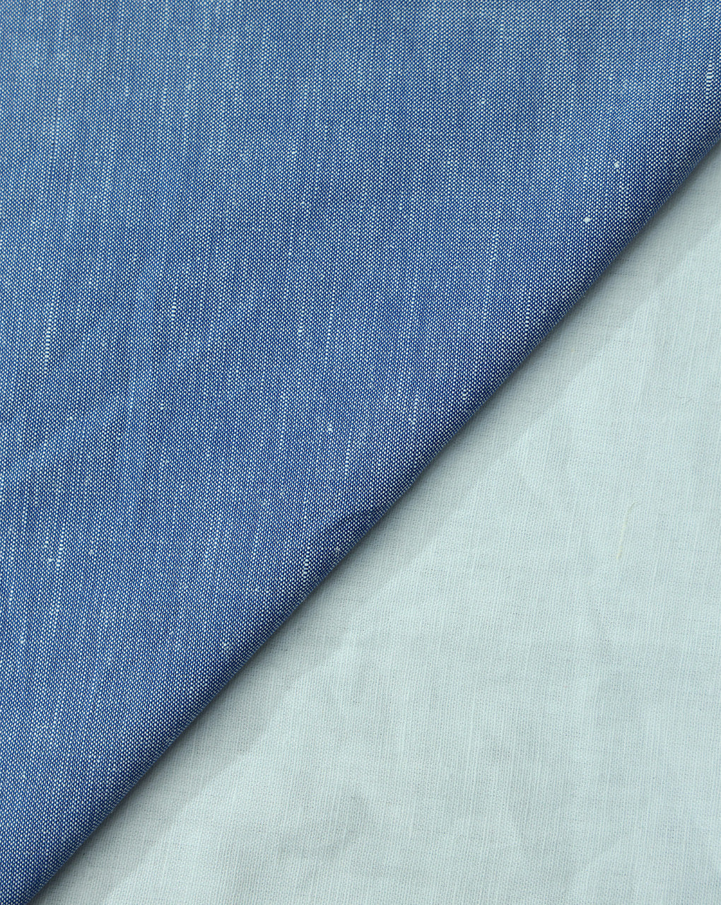 BLUE LINEN SUITING FABRIC