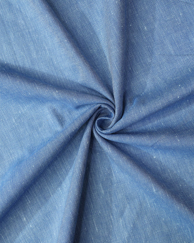 BLUE LINEN SUITING FABRIC