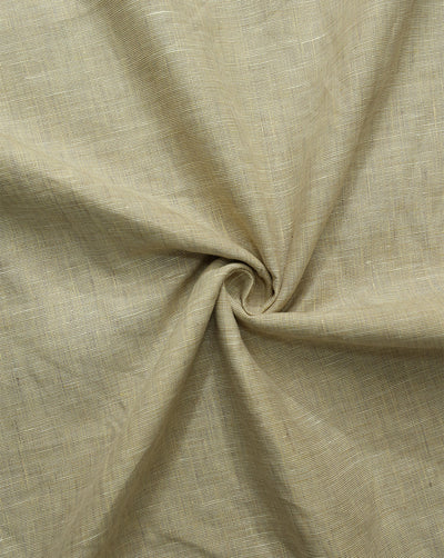 YELLOWISH-LIGHT BROWN LINEN SUITING FABRIC