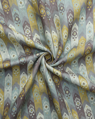 MULTICOLOR PRINTED LINEN FABRIC