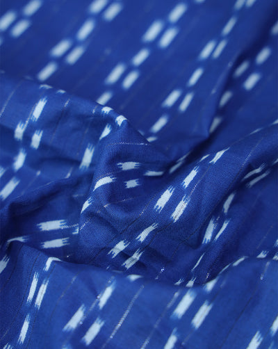NAVY BLUE ABSTRACT DESIGN COTTON PRINTED FABRIC