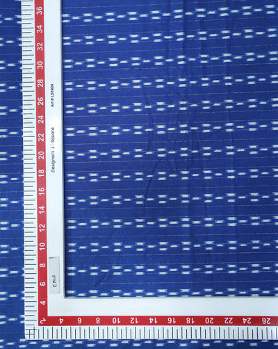NAVY BLUE ABSTRACT DESIGN COTTON PRINTED FABRIC