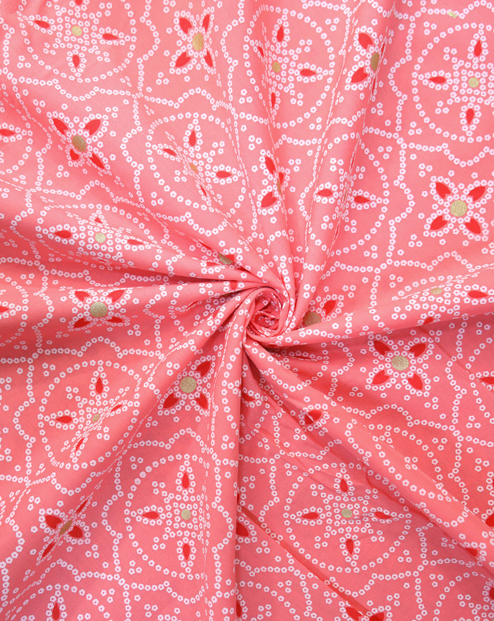 PINK ABSTRACT DESIGN COTTON PRINTED FABRIC