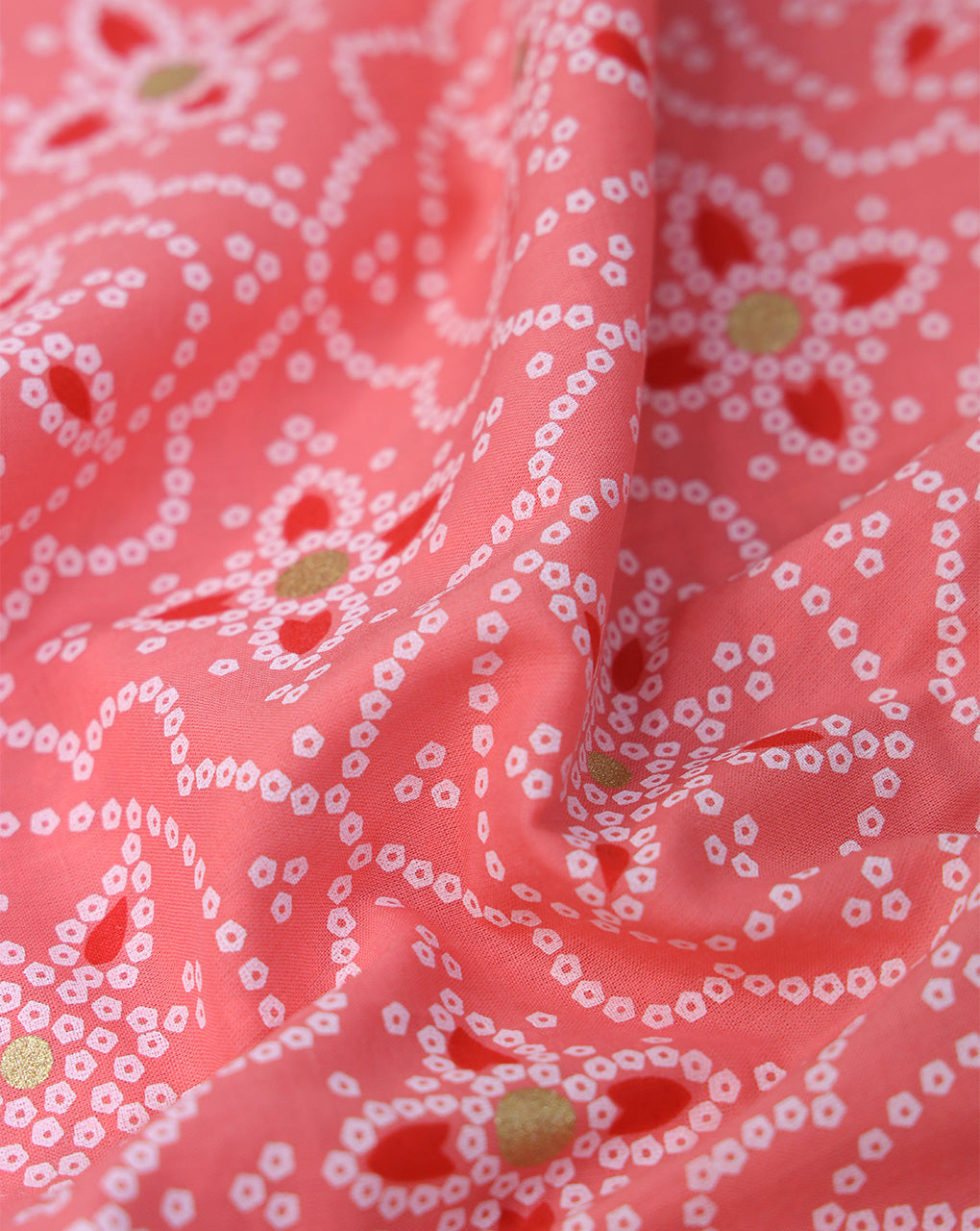 PINK ABSTRACT DESIGN COTTON PRINTED FABRIC