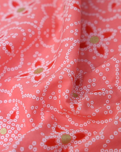 PINK ABSTRACT DESIGN COTTON PRINTED FABRIC