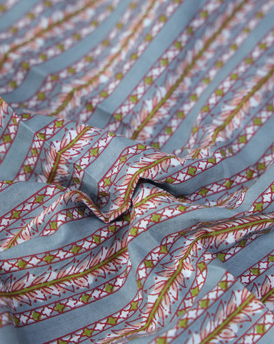 MULTICOLOR ABSTRACT DESIGN COTTON PRINTED FABRIC