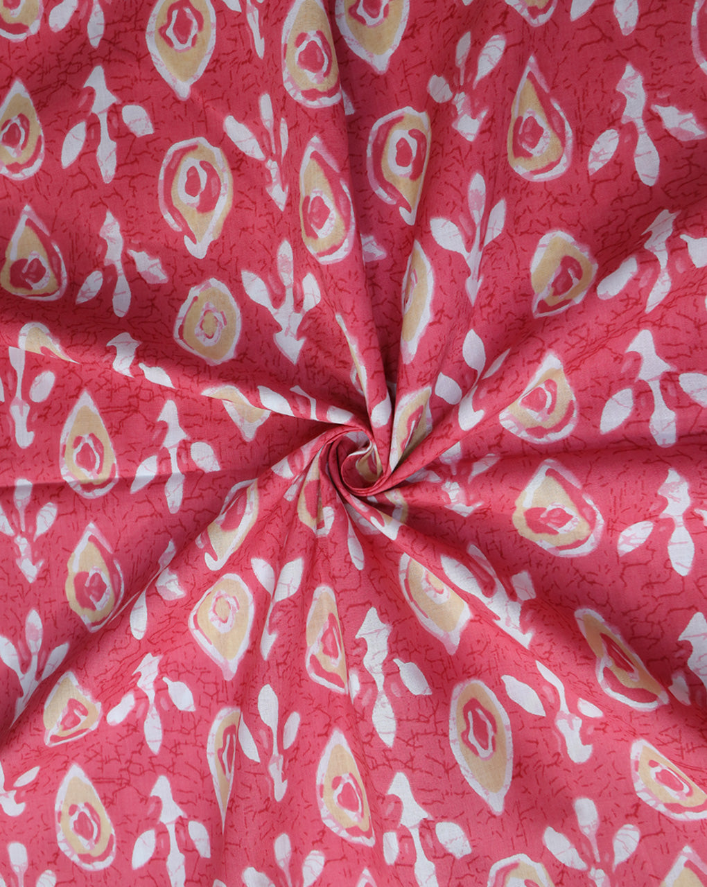 PINK ABSTRACT DESIGN COTTON PRINTED FABRIC