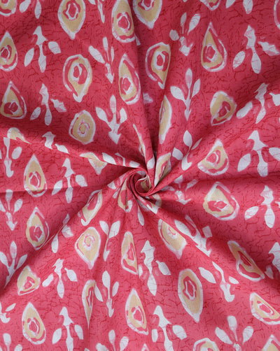 PINK ABSTRACT DESIGN COTTON PRINTED FABRIC