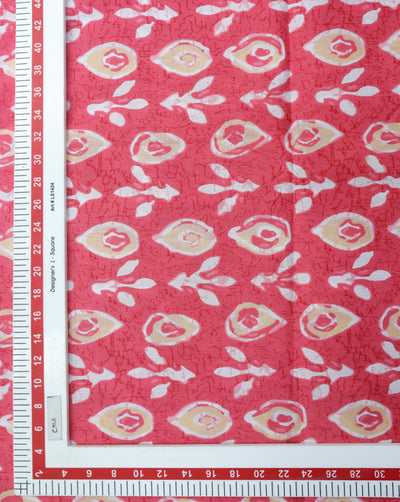 PINK ABSTRACT DESIGN COTTON PRINTED FABRIC
