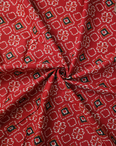MULTICOLOR ABSTRACT DESIGN COTTON PRINTED FABRIC