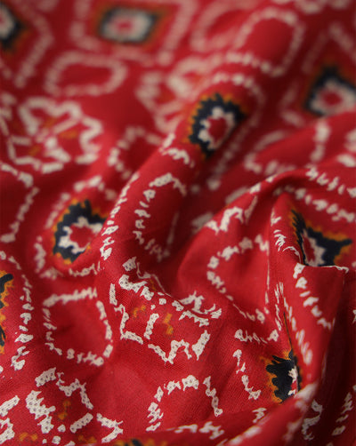 MULTICOLOR ABSTRACT DESIGN COTTON PRINTED FABRIC