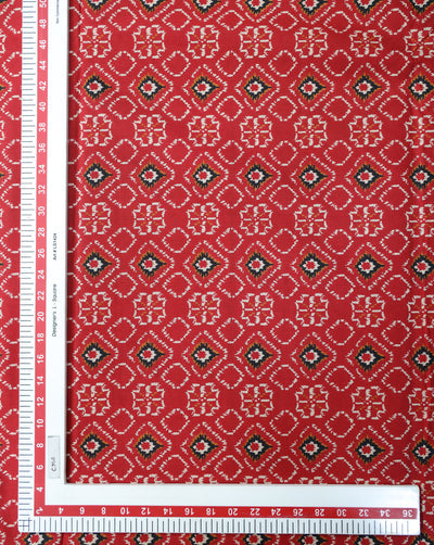 MULTICOLOR ABSTRACT DESIGN COTTON PRINTED FABRIC