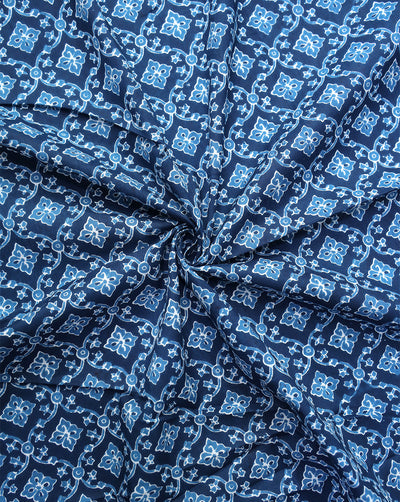 MULTICOLOR ABSTRACT DESIGN COTTON PRINTED FABRIC