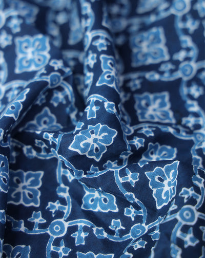 MULTICOLOR ABSTRACT DESIGN COTTON PRINTED FABRIC