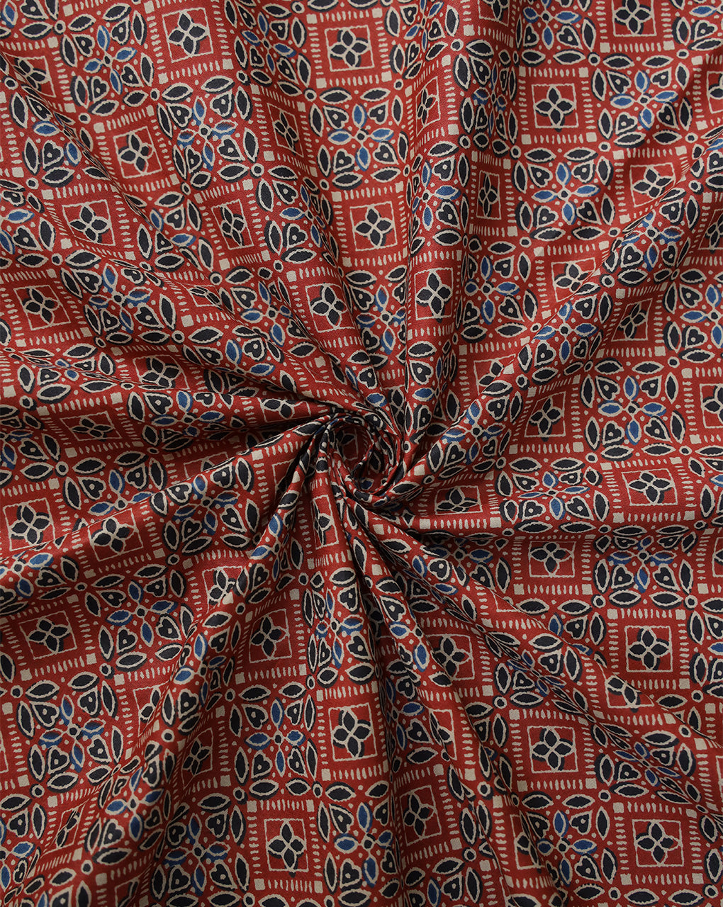 MULTICOLOR ABSTRACT DESIGN COTTON PRINTED FABRIC