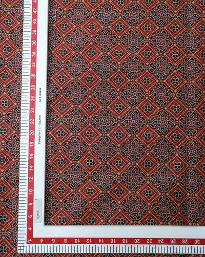 MULTICOLOR ABSTRACT DESIGN COTTON PRINTED FABRIC