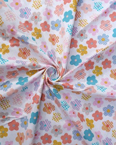 MULTICOLOR COTTON CAMBRIC PRINTED FABRIC