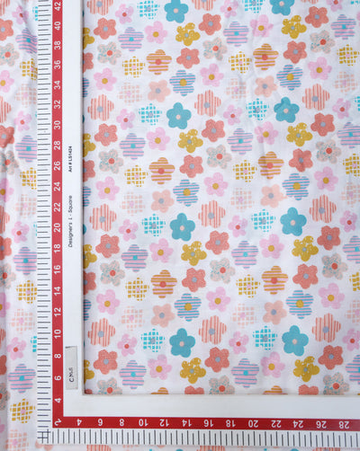 MULTICOLOR COTTON CAMBRIC PRINTED FABRIC