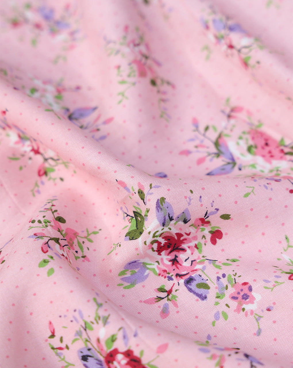MULTICOLOR FLORAL DESIGN PRINTED RAYON FABRIC