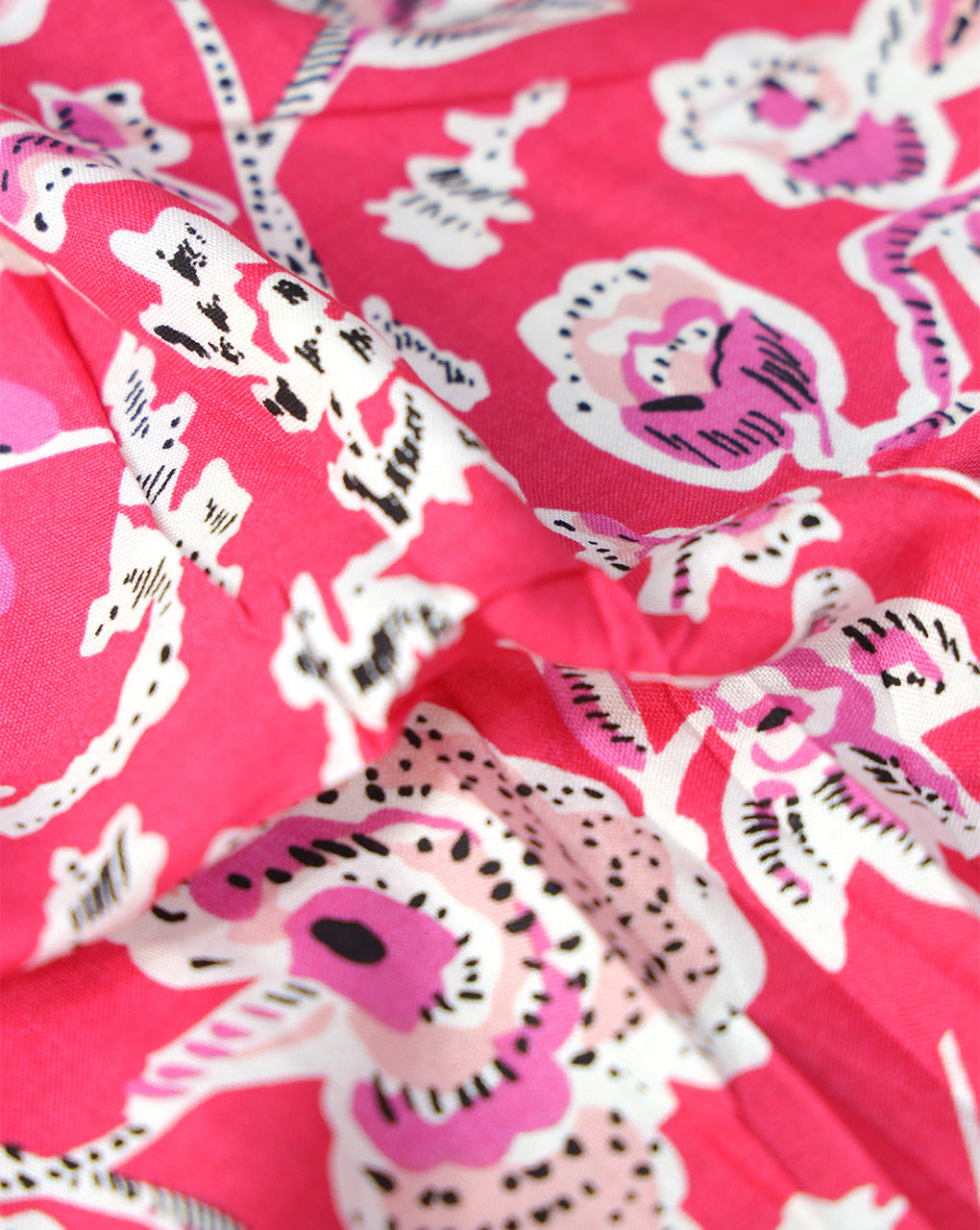 MULTICOLOR FLORAL DESIGN PRINTED RAYON FABRIC